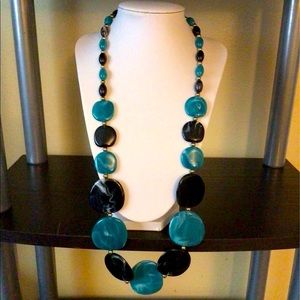 NEW. Coiris. Long Blue / Black Necklace